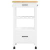 Kitchen Trolley MONZA 18.9"x15.7"x35.4" Solid Wood Pine