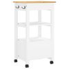 Kitchen Trolley MONZA 18.9"x15.7"x35.4" Solid Wood Pine