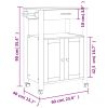 Kitchen Trolley MONZA 23.6"x15.7"x35.4" Solid Wood Pine