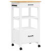 Kitchen Trolley MONZA 18.9"x15.7"x35.4" Solid Wood Pine