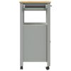 Kitchen Trolley MONZA 23.6"x15.7"x35.4" Solid Wood Pine