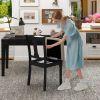 Kitchen Dining Chair with Linen Fabric and Storage Space