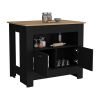 Arlet Kitchen Island Two Door Cabinet and Shelf