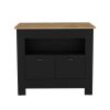Arlet Kitchen Island Two Door Cabinet and Shelf