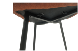 Dining Chairs Set of 4,Modern Kitchen Dining Room Chairs,Upholstered Dining Accent Chairs in linen Cushion Seat and Sturdy Black Metal Legs(Caramel)