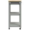 Kitchen Trolley MONZA 33.1"x15.7"x35.4" Solid Wood Pine