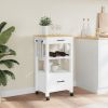 Kitchen Trolley MONZA 18.9"x15.7"x35.4" Solid Wood Pine
