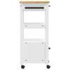 Kitchen Trolley MONZA 18.9"x15.7"x35.4" Solid Wood Pine